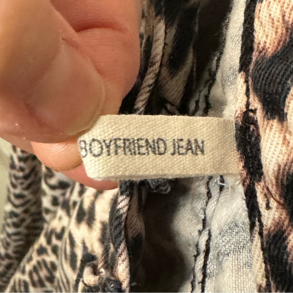 RAG & BONE Boyfriend Jeans Snow Leopard Print Mid-Rise Loose Fit Ankle Denim 27 - Picture 4 of 13